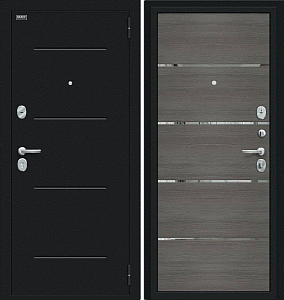 Товар Дверь Браво Лайн Букле черное/Grey Melinga DIS006752